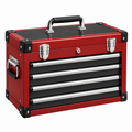 Caja de herramientas 60 x 30 x 45 cm de acero rojo con 4 cajones portátil